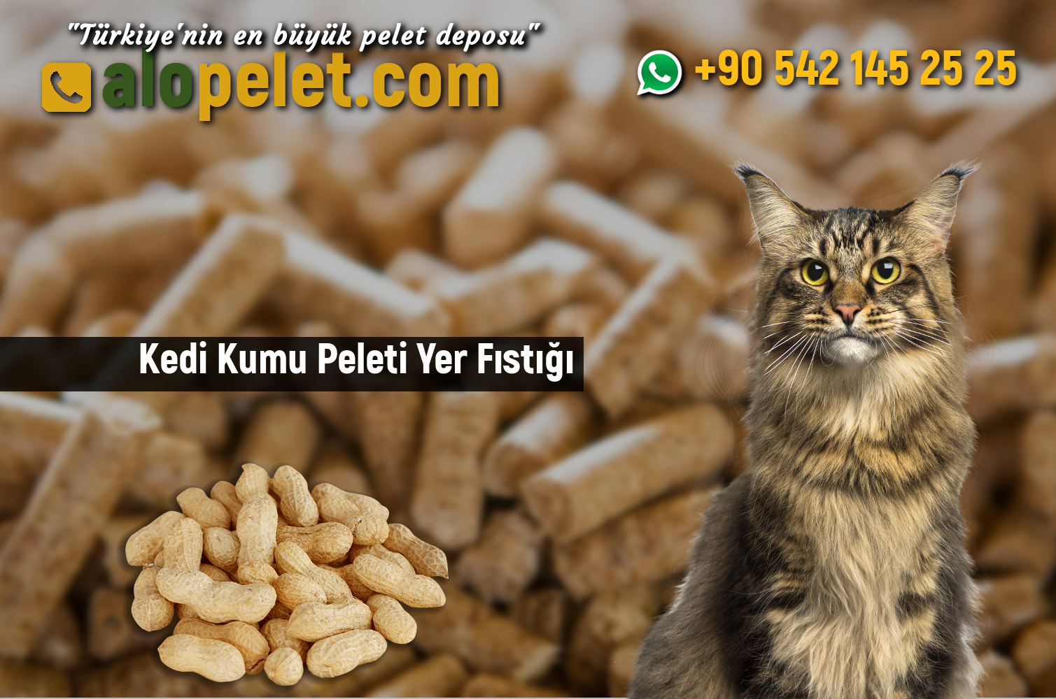 Kedi Kumu Peleti Yer Fıstığı - alopelet.com